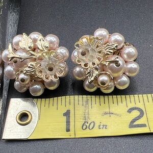 Vintage 1950’s Japan Cluster Bead Earrings